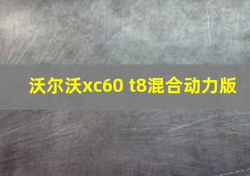 沃尔沃xc60 t8混合动力版